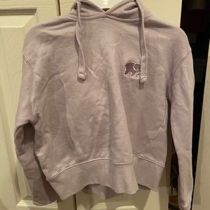 Lavender Ivory Ella Cropped Sweatshirt XS